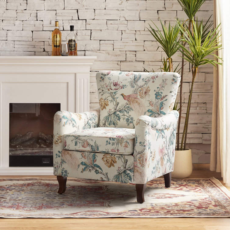 Lark Manor Alikah Armchair with Floral Fabric Pattern Reviews Wayfair